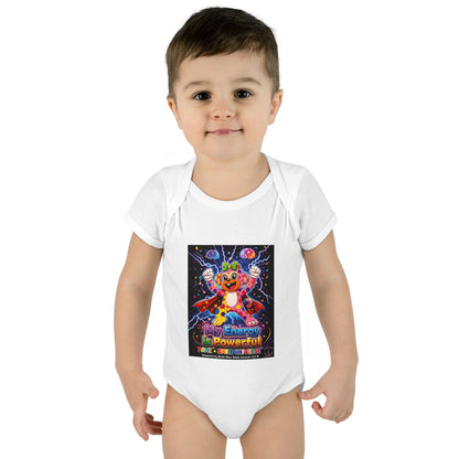 Panz™ Infant Baby Rib Bodysuit – "My Energy is Powerful" Graphic Onesie | Smile Universe Collection