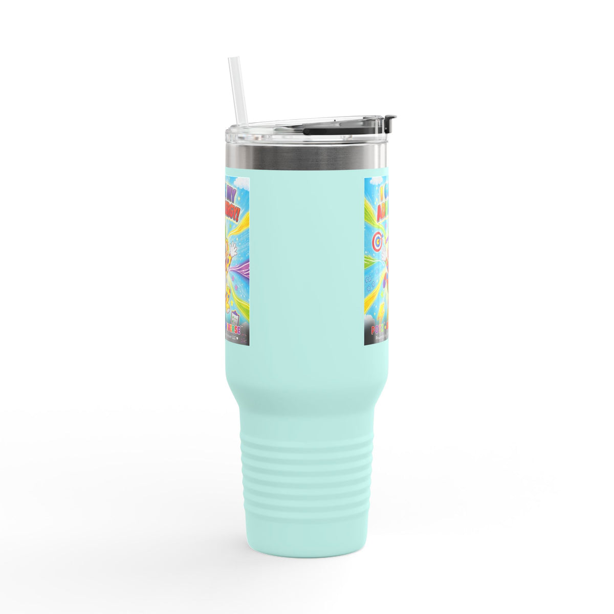 Potz™ Insulated Travel Mug 40oz – "I Guide My ADHD Energy!" Graphic Tumbler | Smile Universe Collection