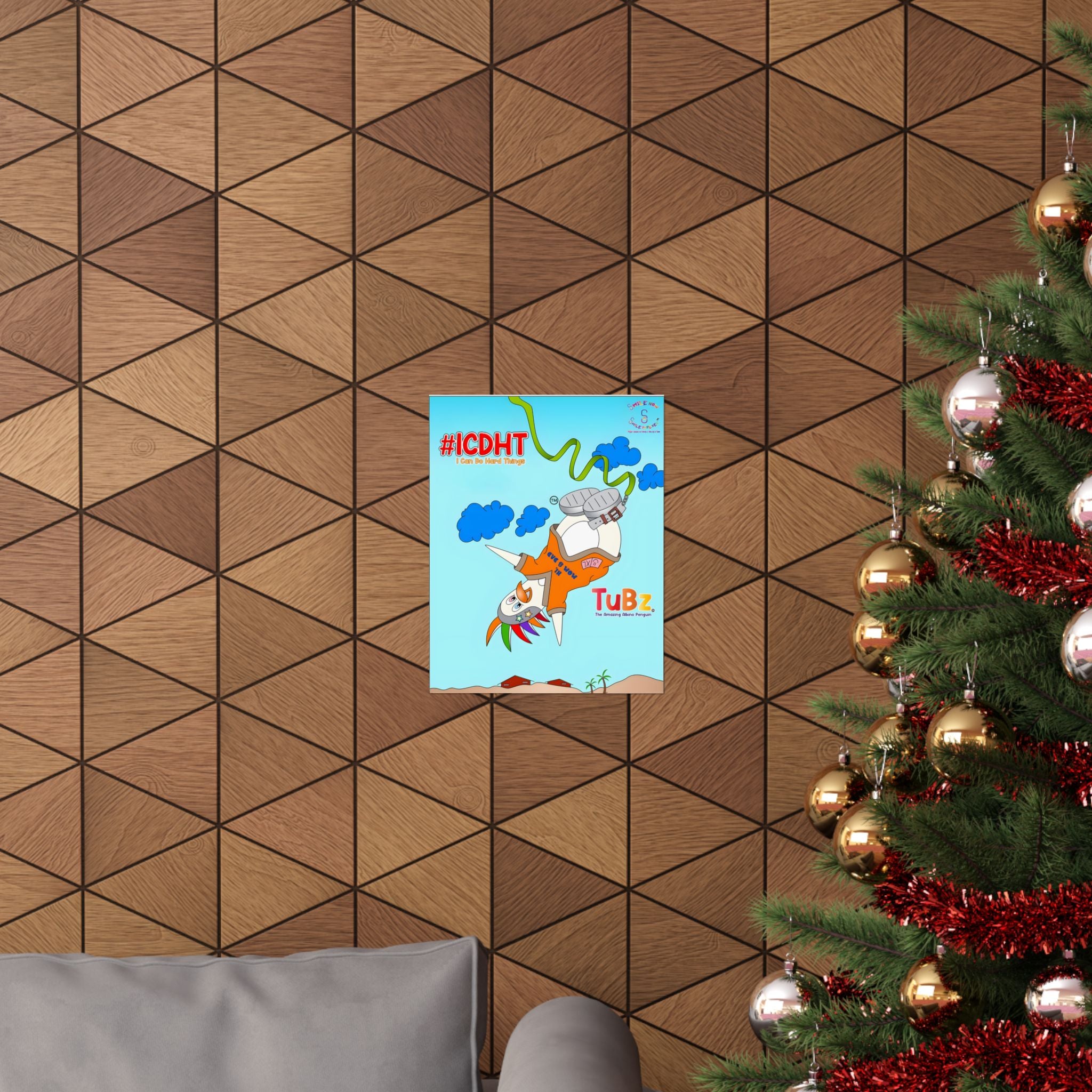 TuBz™ "I Can Do Hard Things" Kids Poster - Motivational Classroom Wall Art