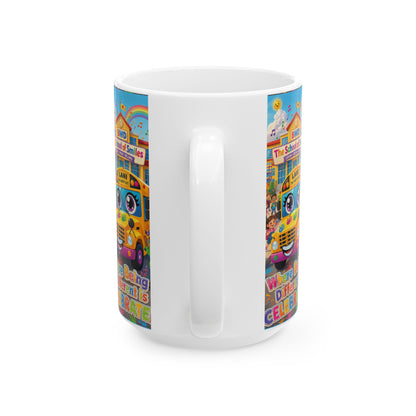 Lani™ Ceramic Mug (11oz & 15oz) – "Where Being Different is CELEBRATED!" Graphic