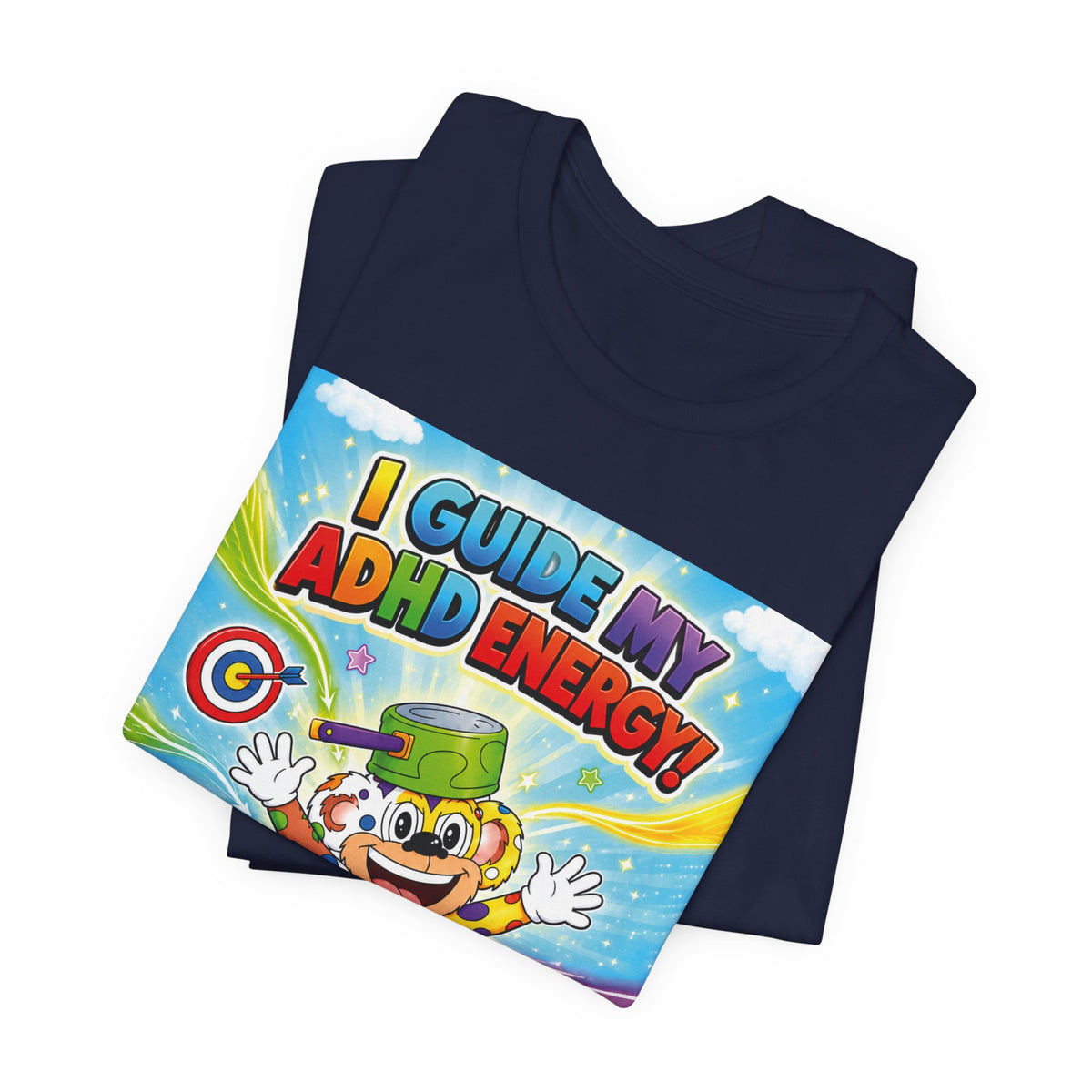 Potz™ Unisex Jersey Short Sleeve Tee – "I Guide My ADHD Energy!" Graphic Tee | Smile Universe Collection