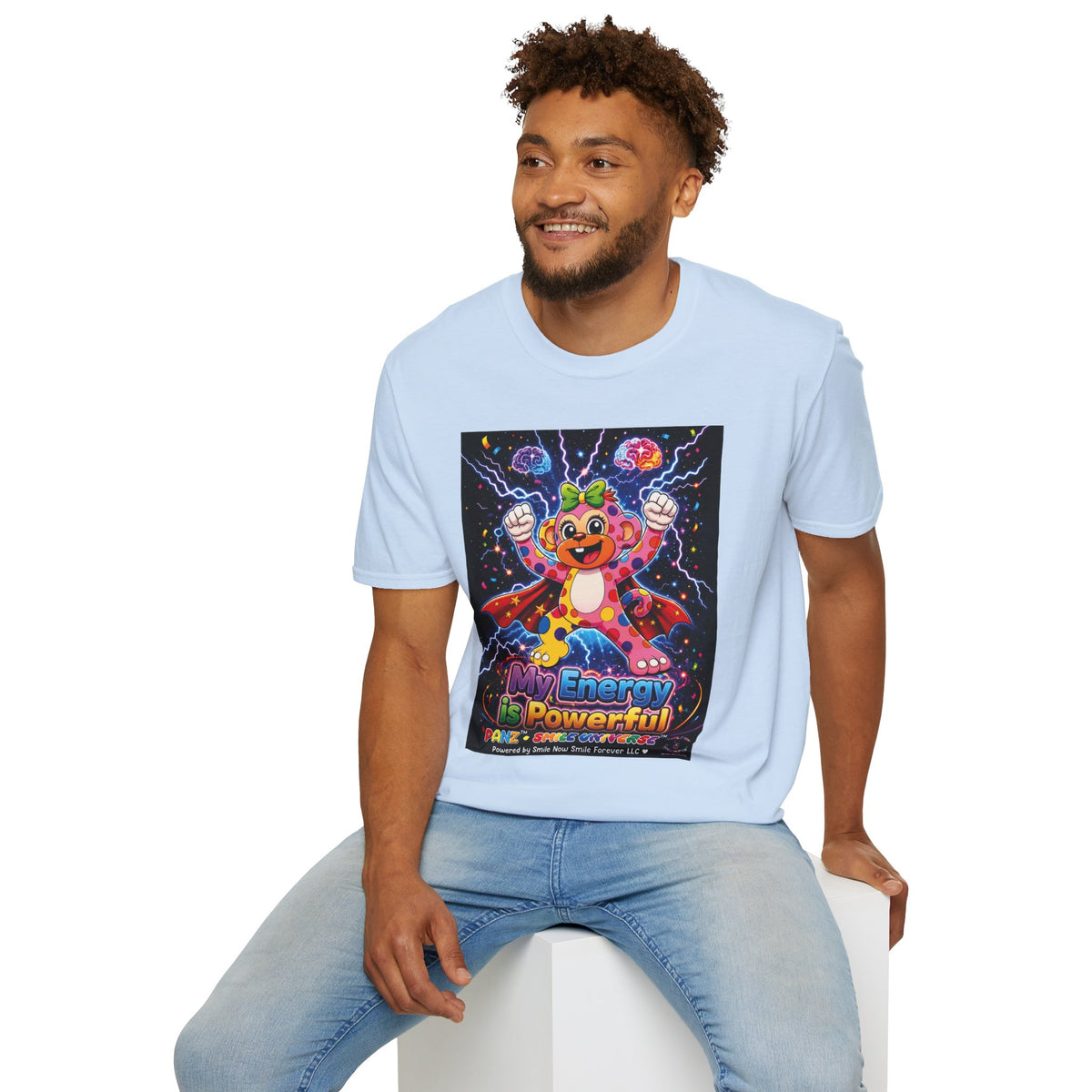 Panz™ Unisex Softstyle T-Shirt  for Adult– "My Energy is Powerful" Graphic Tee | Smile Universe Collection