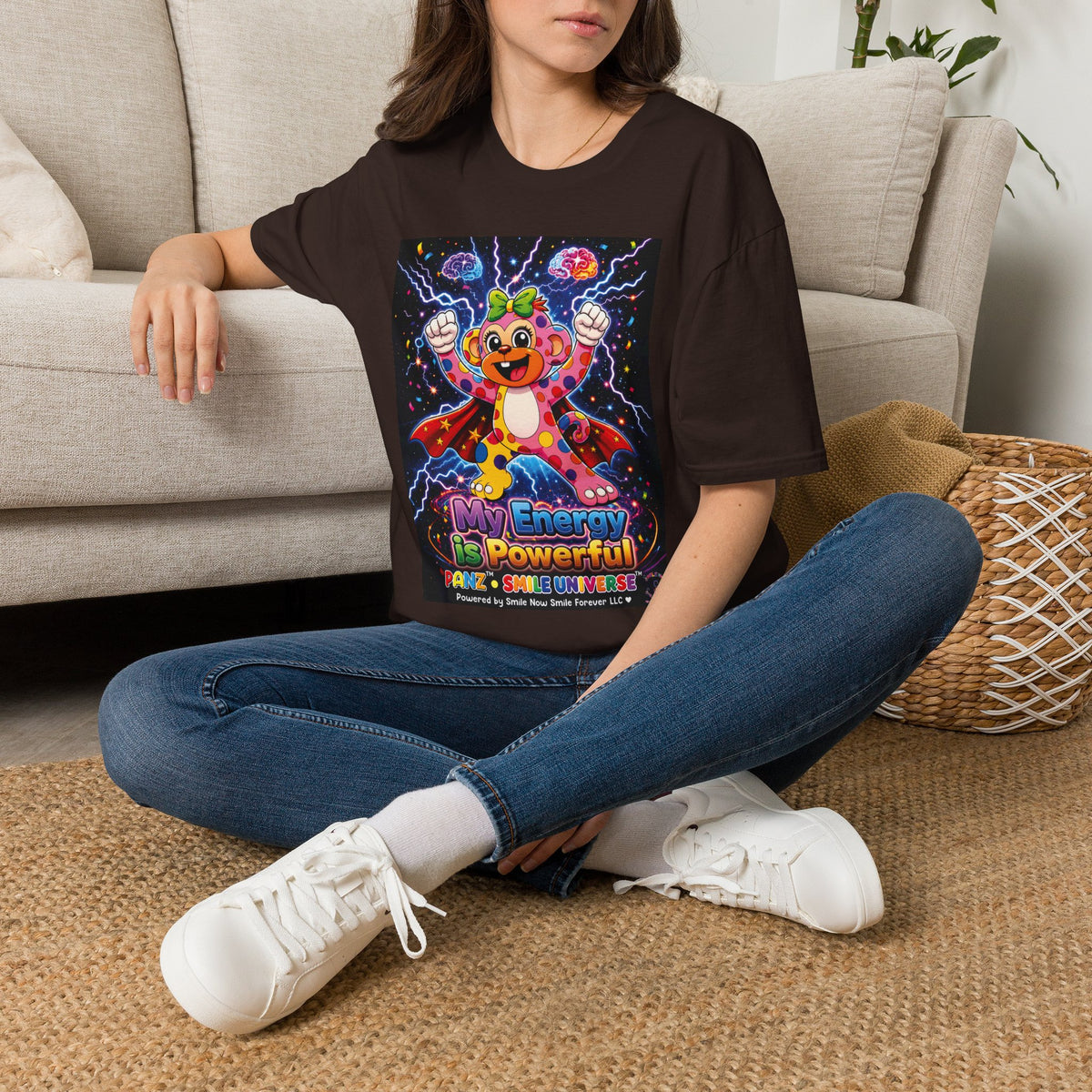 Panz™ Unisex Softstyle T-Shirt  for Adult– "My Energy is Powerful" Graphic Tee | Smile Universe Collection