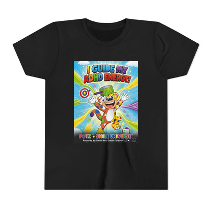 Potz™ Youth Short Sleeve Tee – "I Guide My ADHD Energy!" Graphic Tee | Smile Universe Collection