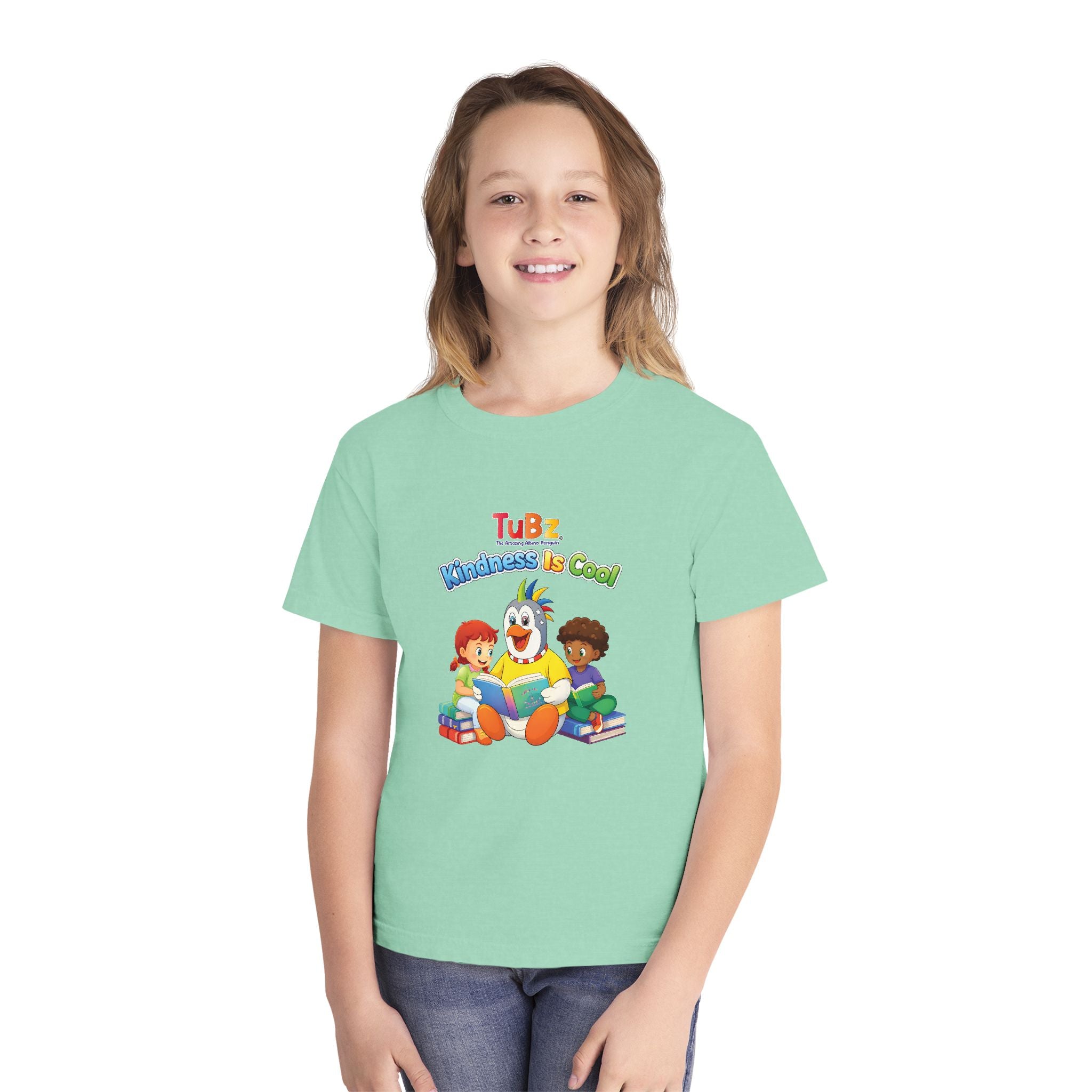TuBz™ "Kindness Is Cool" Kids T-Shirt - Positive Message Graphic Tee | Smile Universe TuBz4Kidz