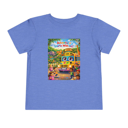 Lani™ Toddler Short Sleeve Tee – "Adventure Starts With Us!" Graphic