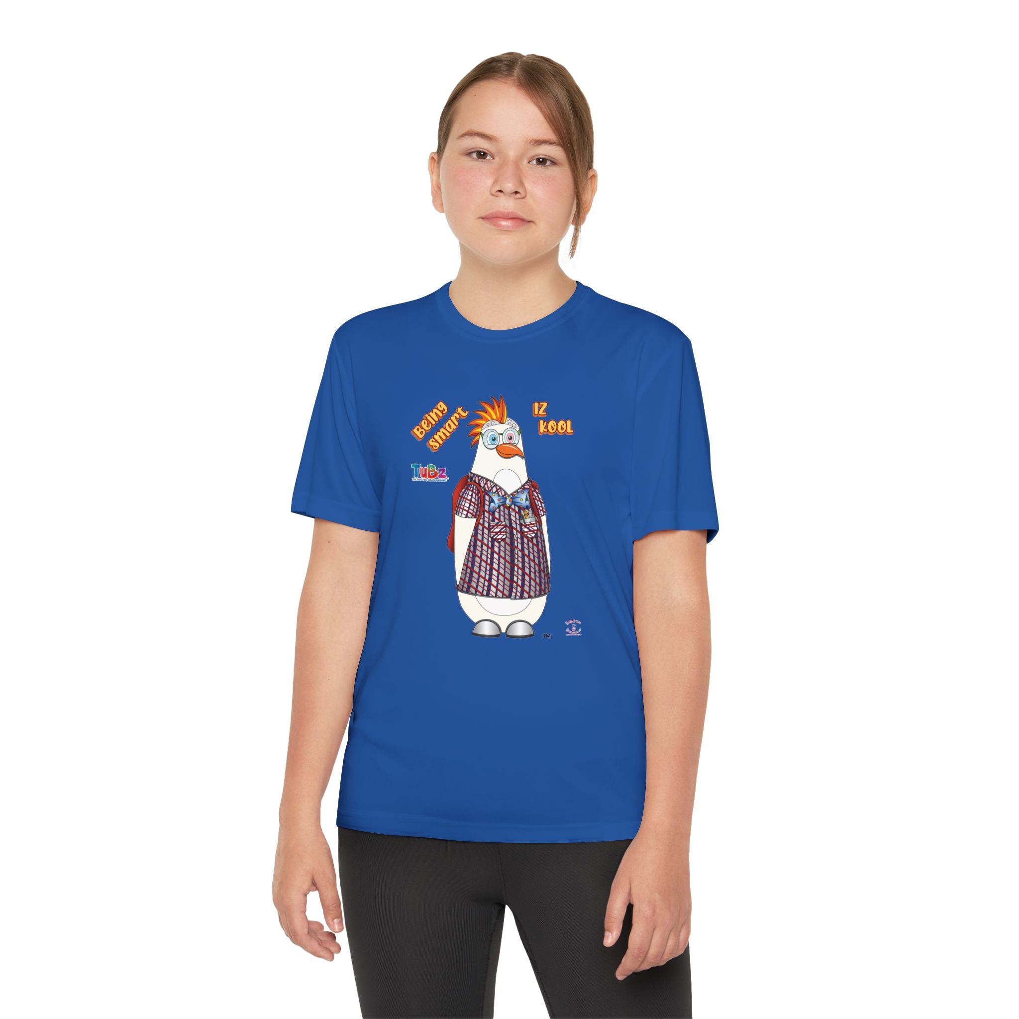 TuBz™ "Being Smart Iz Kool" Youth Competitor T- Shirt - Character Dress-Up Graphic Tee
