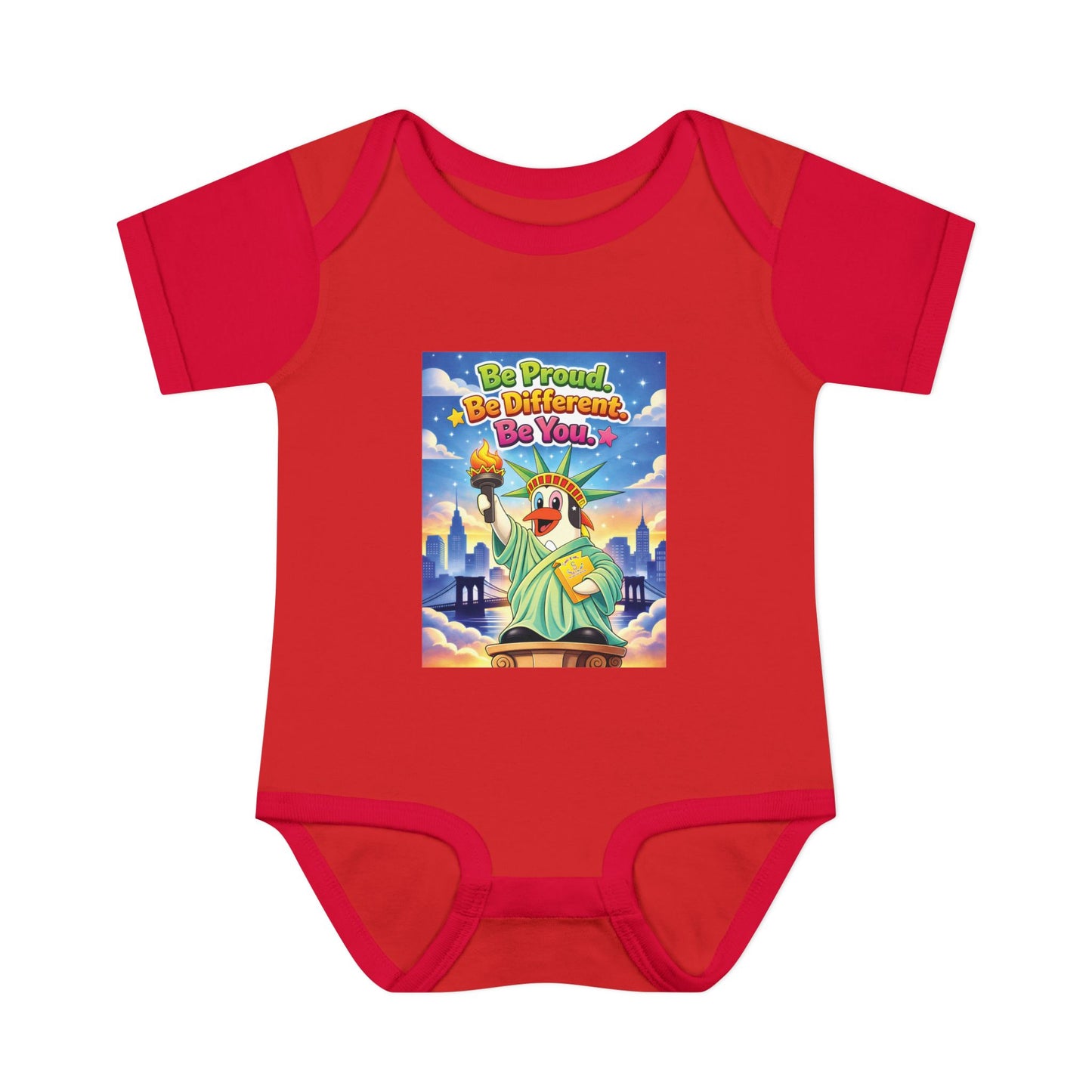 TuBz™ "Be Proud. Be Different. Be You." Infant Bodysuit - Inspirational Baby Onesie