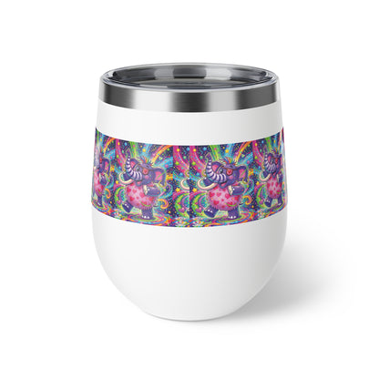 Piklez™ 12oz Copper Vacuum Insulated Cup – "Born to Celebrate!" Graphic | Smile Universe Collection
