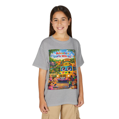 Lani™ Youth DryBlend® T-Shirt – "Adventure Starts With Us!" Graphic
