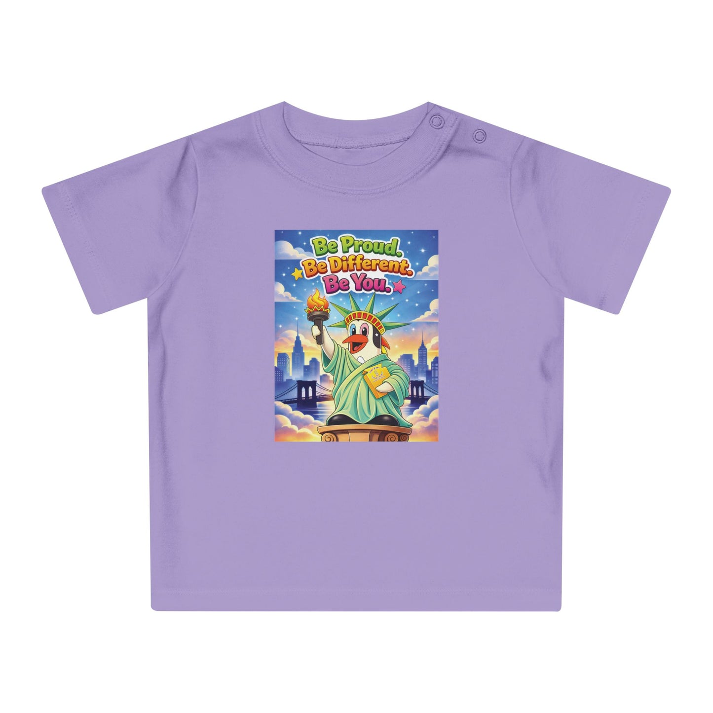 TuBz™ "Be Proud. Be Different. Be You." Baby T- Shirt - Cute Inspirational Infant Tee