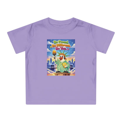 TuBz™ "Be Proud. Be Different. Be You." Baby T- Shirt - Cute Inspirational Infant Tee
