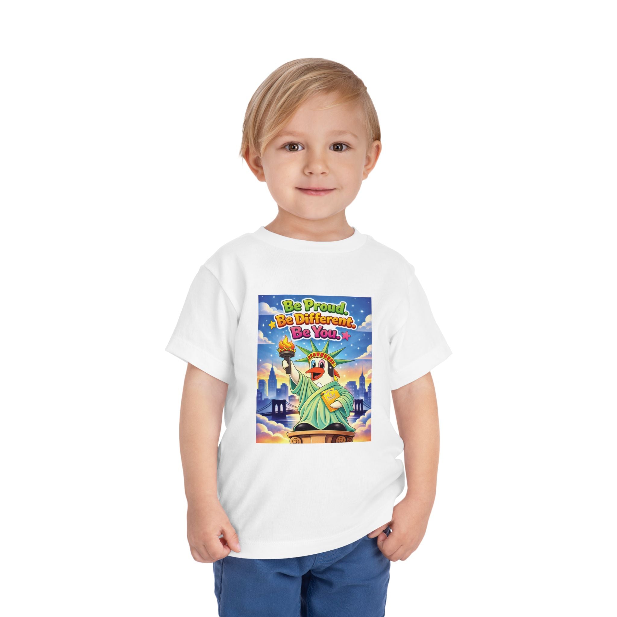 TuBz™ "Be Proud. Be Different. Be You." Toddler T- Shirt - Inspirational Kids Tee