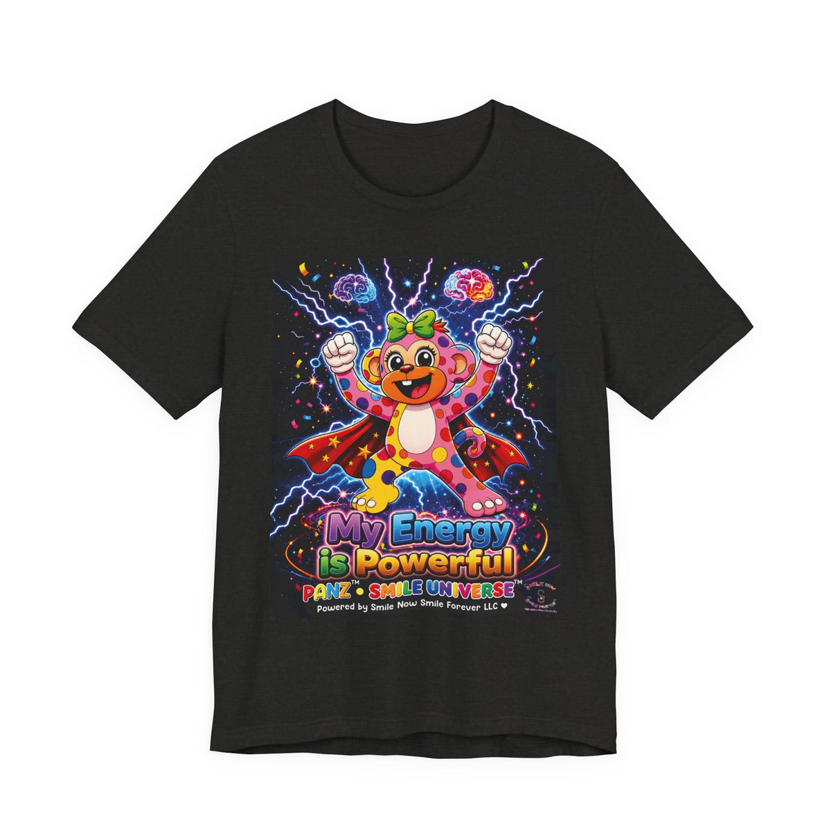 Panz™ Unisex Jersey Short Sleeve Tee For Adult– "My Energy is Powerful" Graphic Tee | Smile Universe Collection