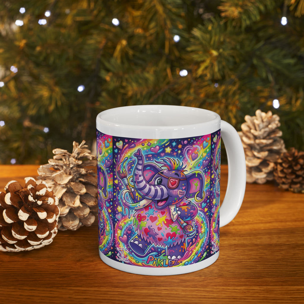 Piklez™ 11oz Ceramic Mug – "Magic Paint!" Graphic | Smile Universe Collection