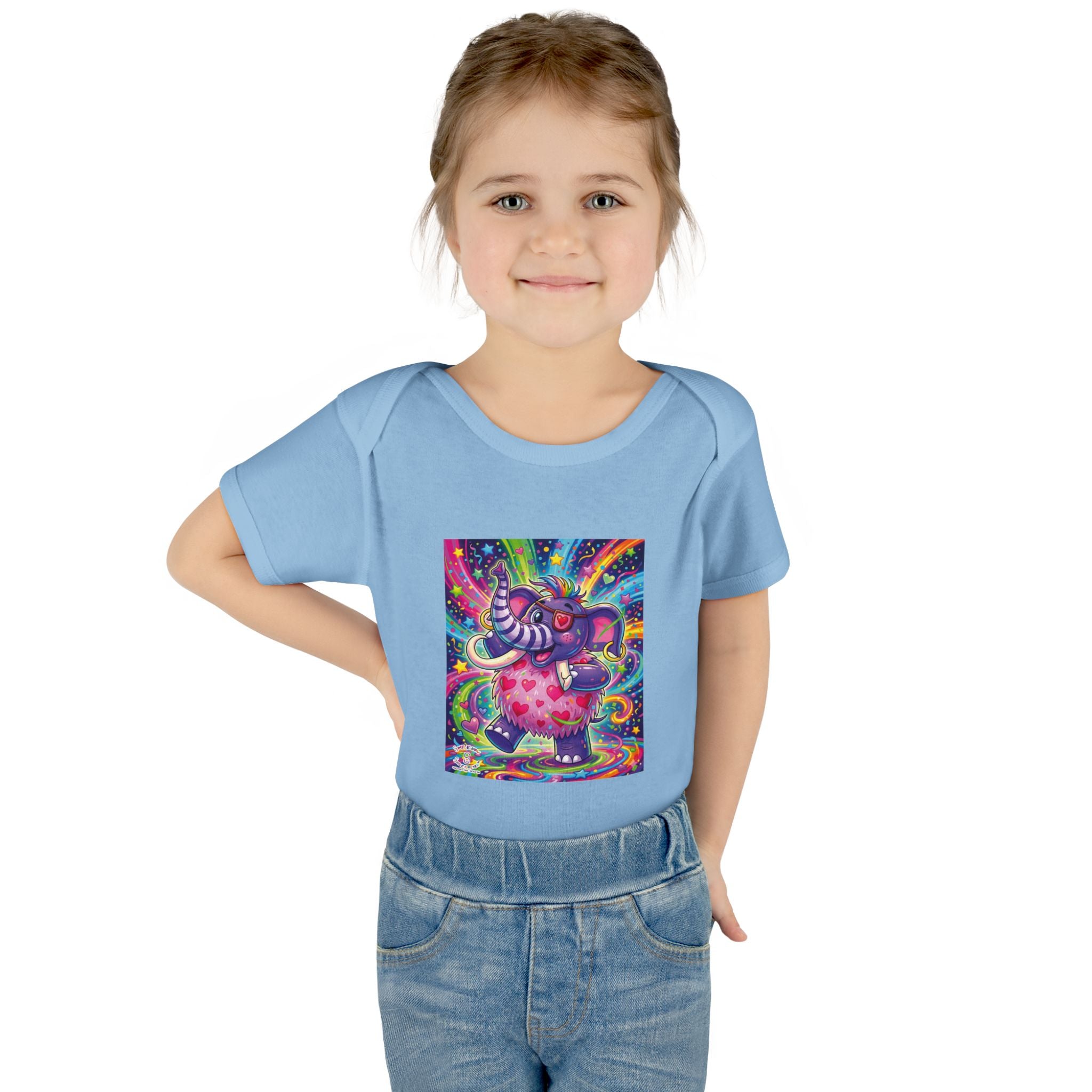Piklez™ Infant Baby Rib Bodysuit – "Born to Celebrate!" Graphic | Smile Universe Collection