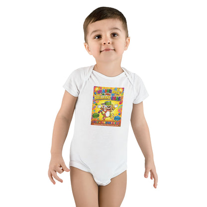Potz™ Baby Short Sleeve Onesie® – "My ADHD Brain is Full of Brilliant Ideas!" Graphic Bodysuit | Smile Universe Collection