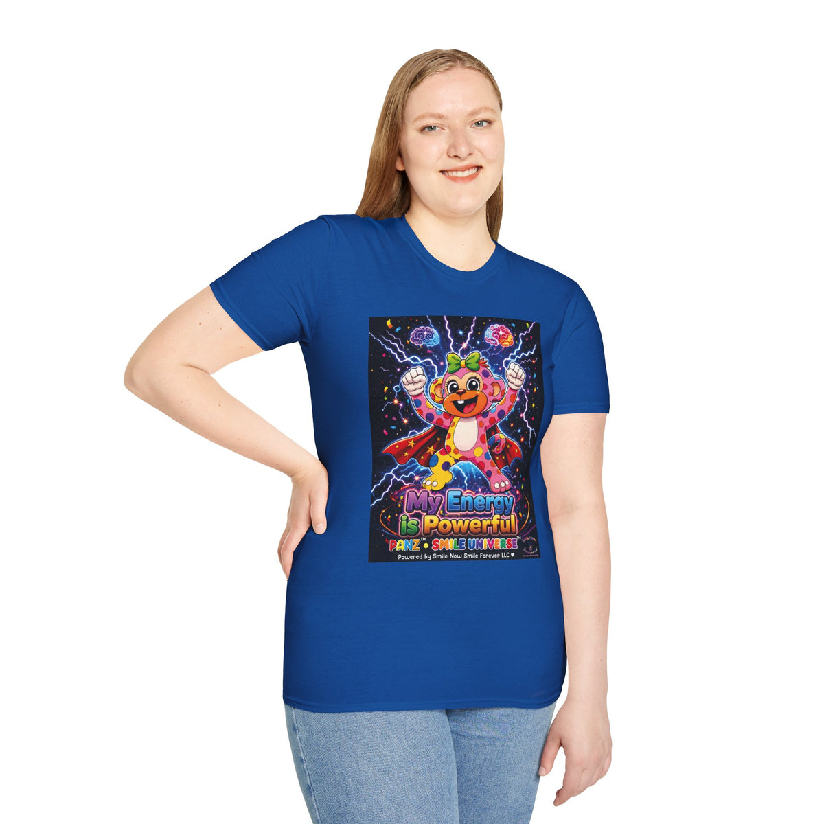 Panz™ Unisex Softstyle T-Shirt  for Adult– "My Energy is Powerful" Graphic Tee | Smile Universe Collection