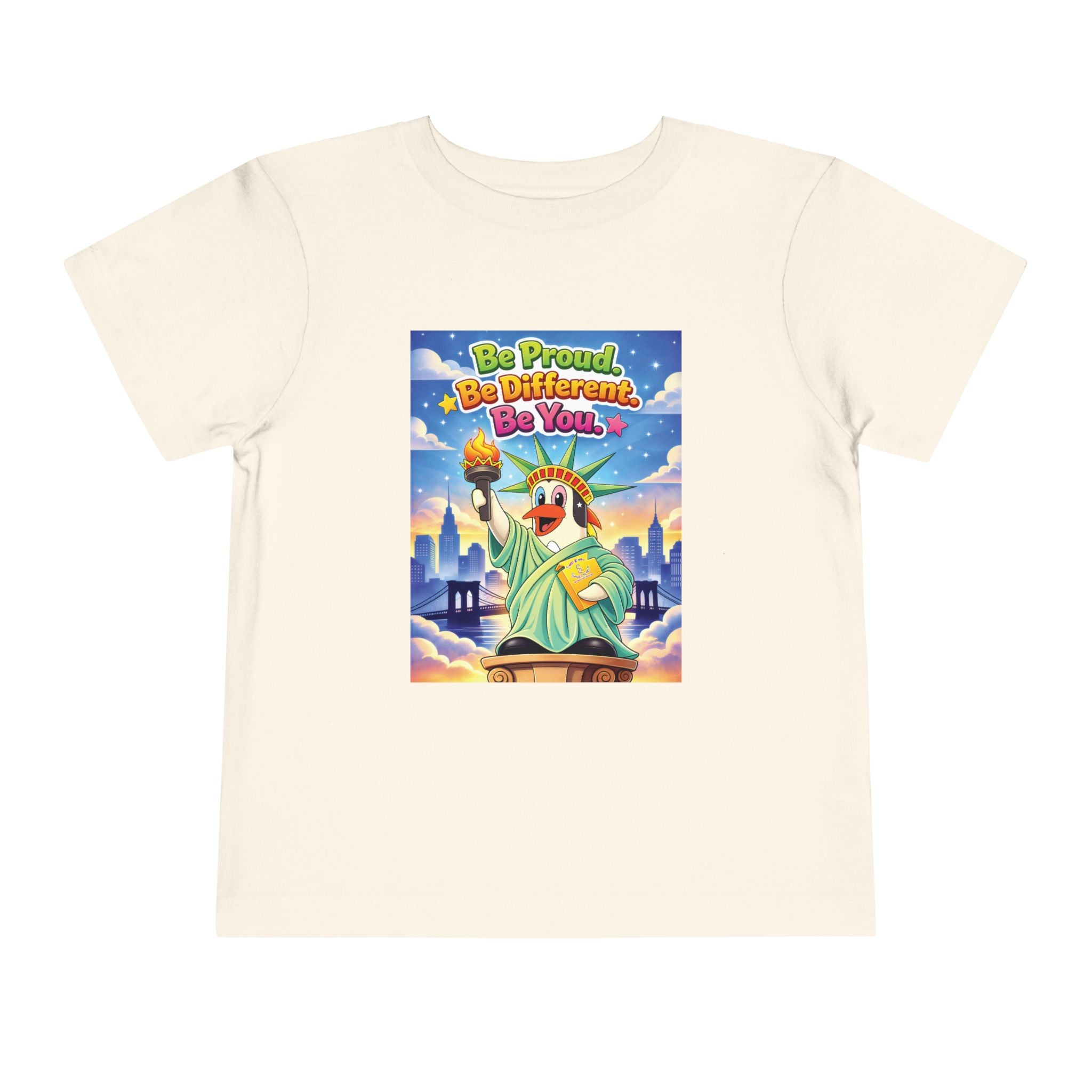 TuBz™ "Be Proud. Be Different. Be You." Toddler T- Shirt - Inspirational Kids Tee