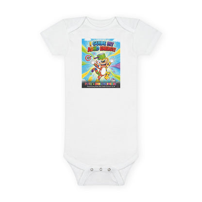 Potz™ Baby Short Sleeve Onesie® – "I Guide My ADHD Energy!" Graphic Bodysuit | Smile Universe Collection