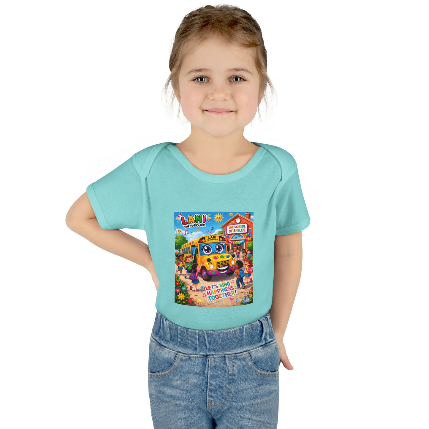 Lani™ Infant Baby Rib Bodysuit – "Let's Sing Happiness Together!" Graphic