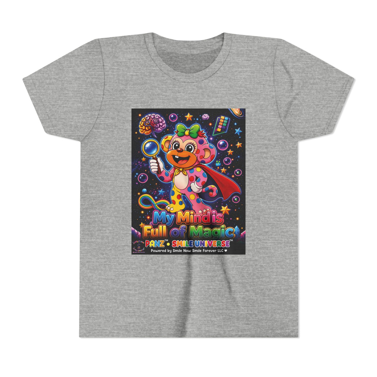 Panz™ Youth Short Sleeve Tee – "My Mind is Full of Magic" Graphic | Smile Universe Collection
