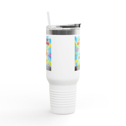 Potz™ Insulated Travel Mug 40oz – "I Guide My ADHD Energy!" Graphic Tumbler | Smile Universe Collection