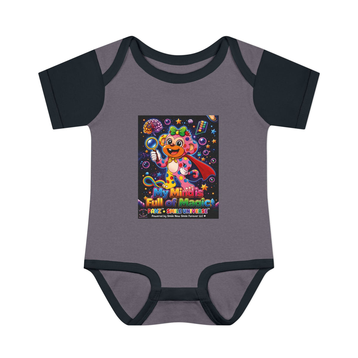 Panz™ Infant Baby Rib Bodysuit – "My Mind is Full of Magic" Graphic | Smile Universe Collection