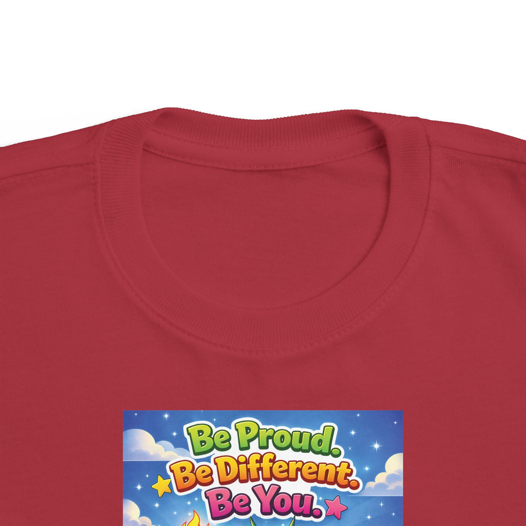 TuBz™ "Be Proud. Be Different. Be You." Kids T-Shirt - Inspirational Graphic Tee