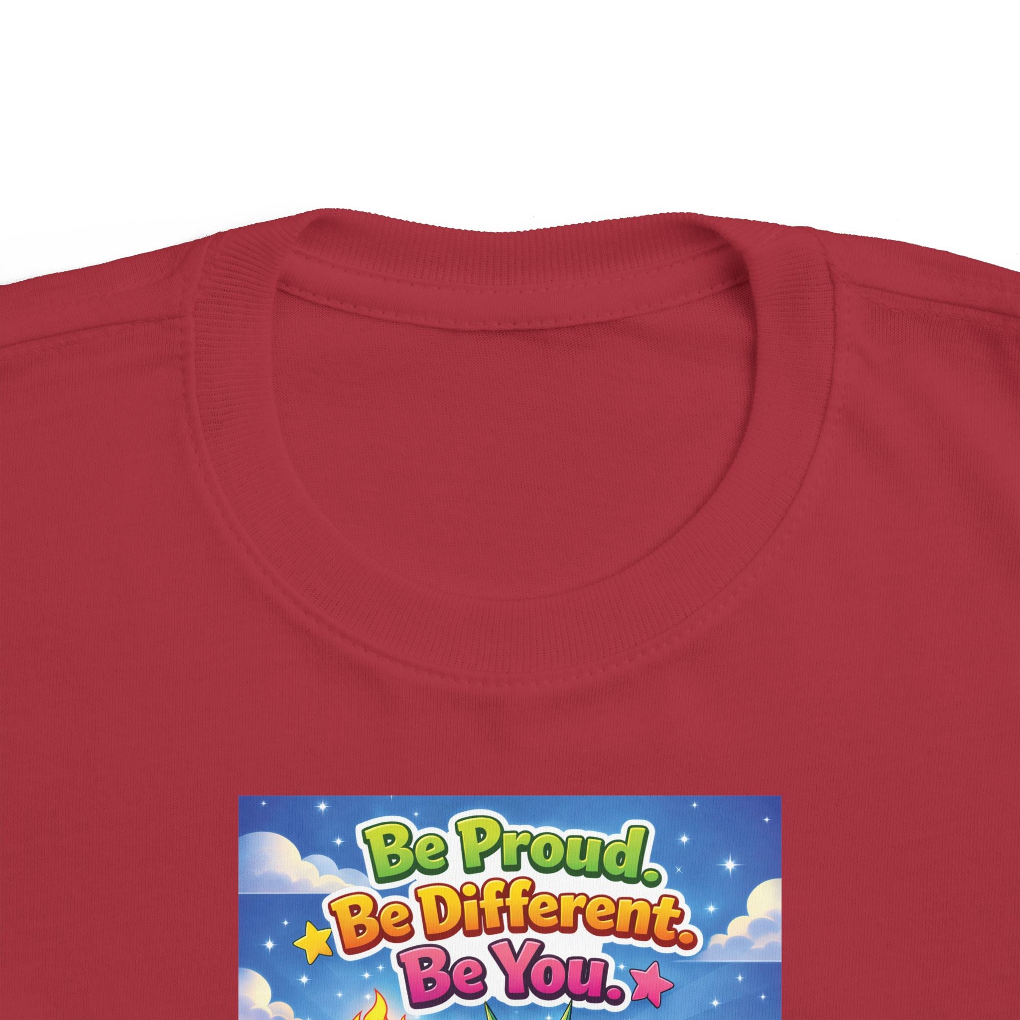 TuBz™ "Be Proud. Be Different. Be You." Kids T-Shirt - Inspirational Graphic Tee