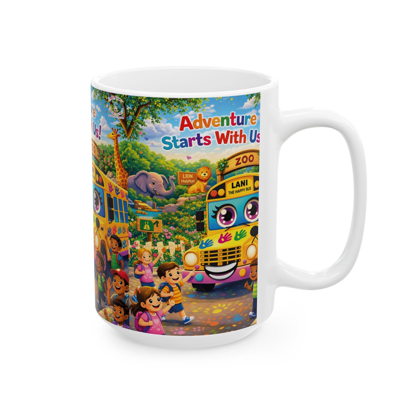 Lani™ Ceramic Mug (11oz & 15oz) – "Adventure Starts With Us!" Graphic