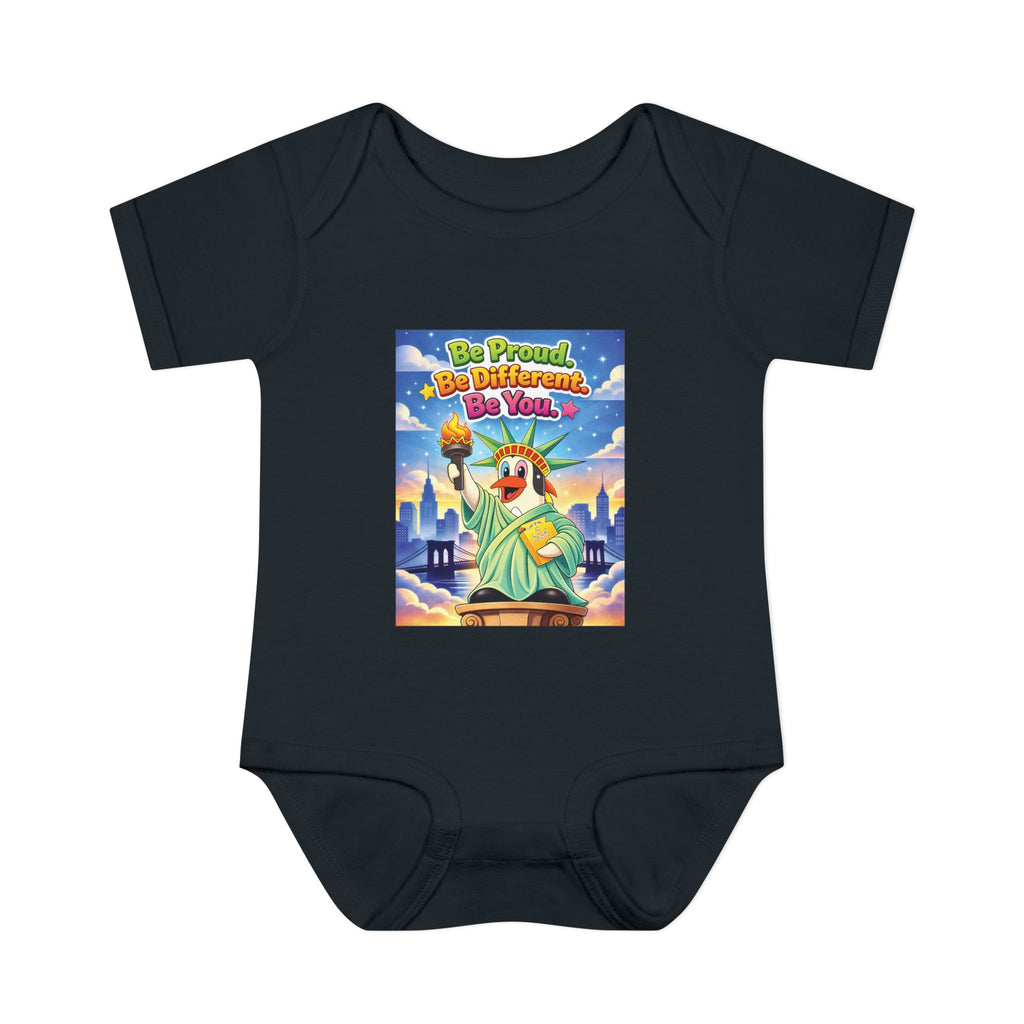 TuBz™ "Be Proud. Be Different. Be You." Infant Bodysuit - Inspirational Baby Onesie
