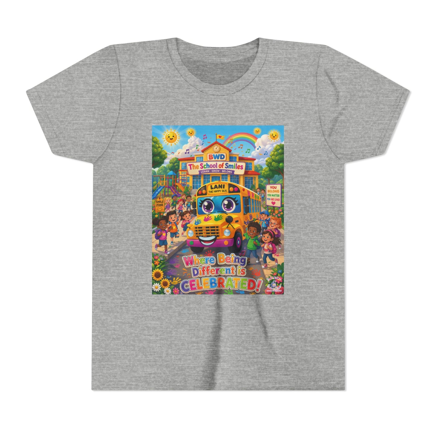 Lani™ Youth Short Sleeve Tee – "Where Being Different is CELEBRATED!" Graphic Shirt