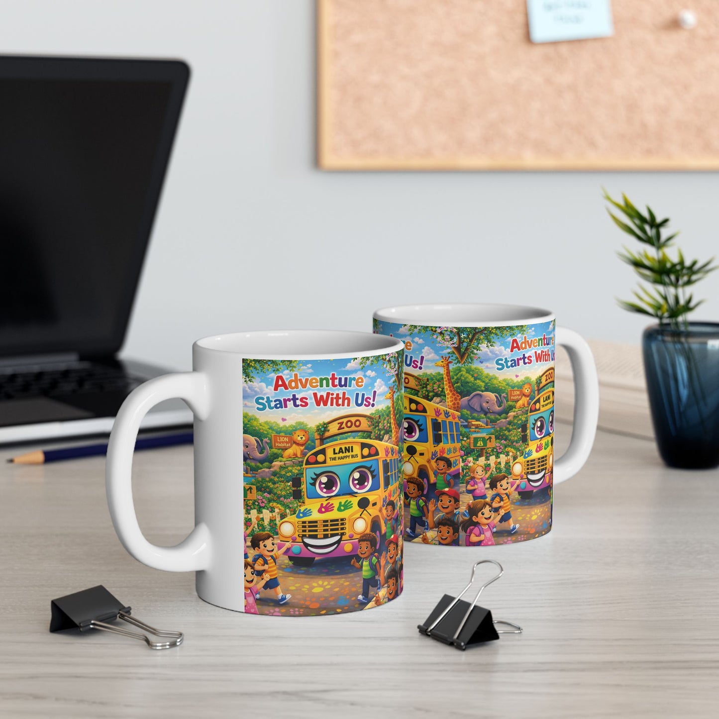 Lani™ Ceramic Mug (11oz & 15oz) – "Adventure Starts With Us!" Graphic