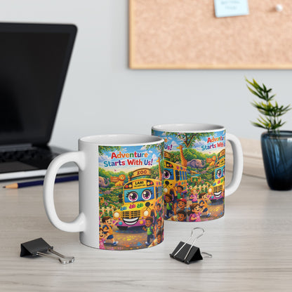 Lani™ Ceramic Mug (11oz & 15oz) – "Adventure Starts With Us!" Graphic
