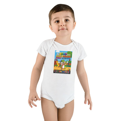 Potz™ Baby Short Sleeve Onesie® – "My ADHD Means Always Dreaming, Highly Determined" Graphic Bodysuit | Smile Universe Collection