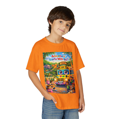 Lani™ Youth DryBlend® T-Shirt – "Adventure Starts With Us!" Graphic