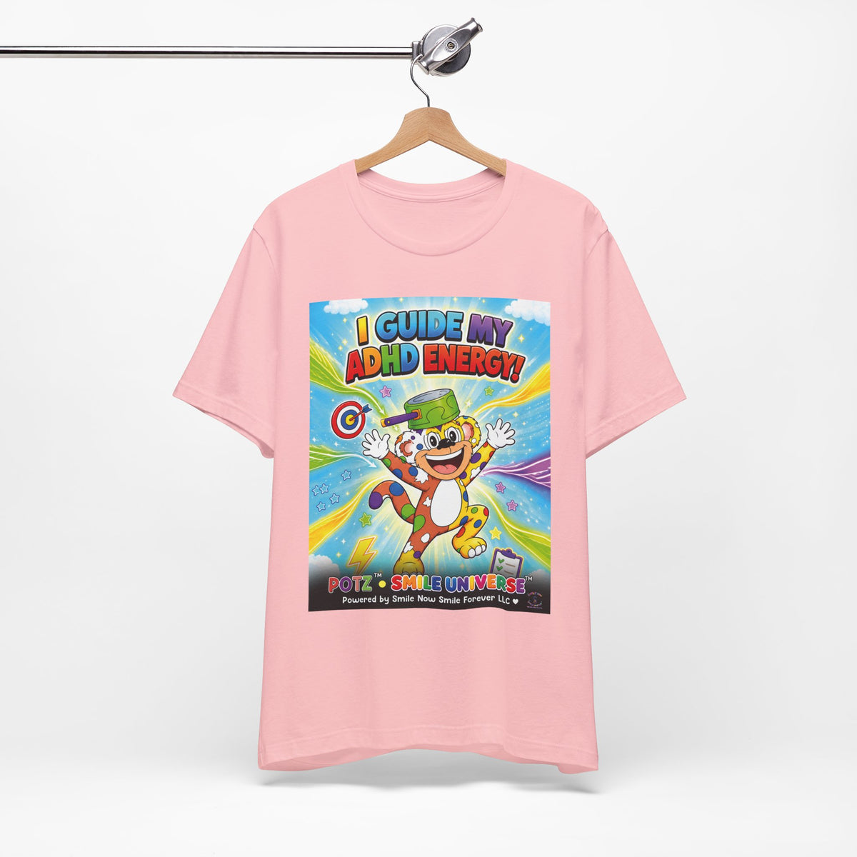 Potz™ Unisex Jersey Short Sleeve Tee – "I Guide My ADHD Energy!" Graphic Tee | Smile Universe Collection