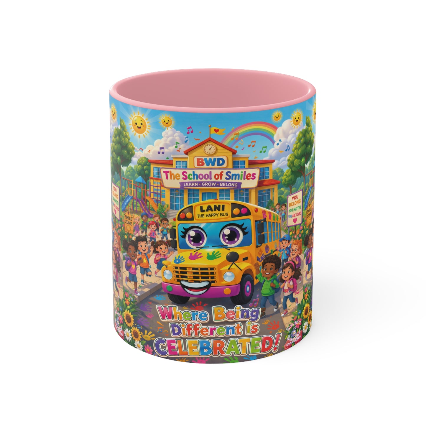 Lani™ Accent Mug – "Where Being Different is CELEBRATED!" Graphic