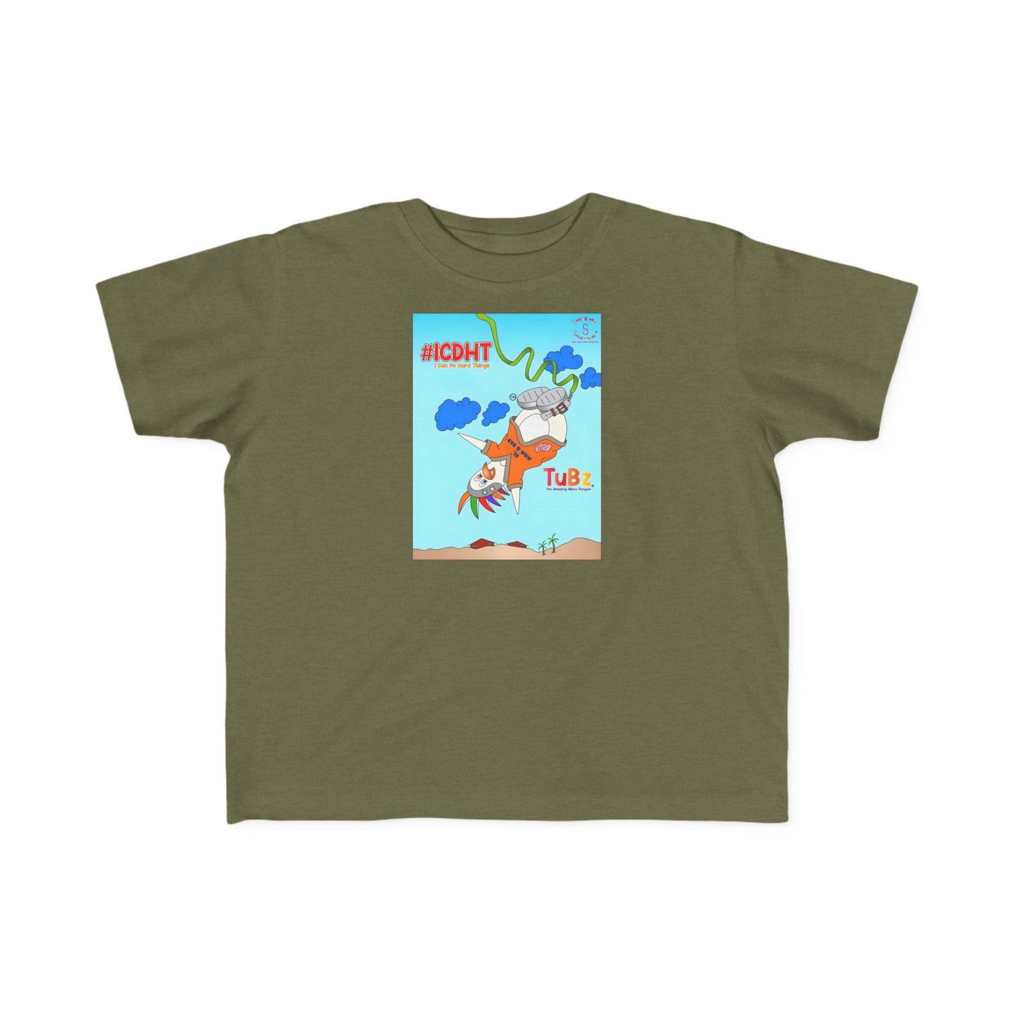 TuBz™ "I Can Do Hard Things" Toddler T-Shirt | Toddler's Fine Jersey Tee  - Positive Kids Graphic Tee