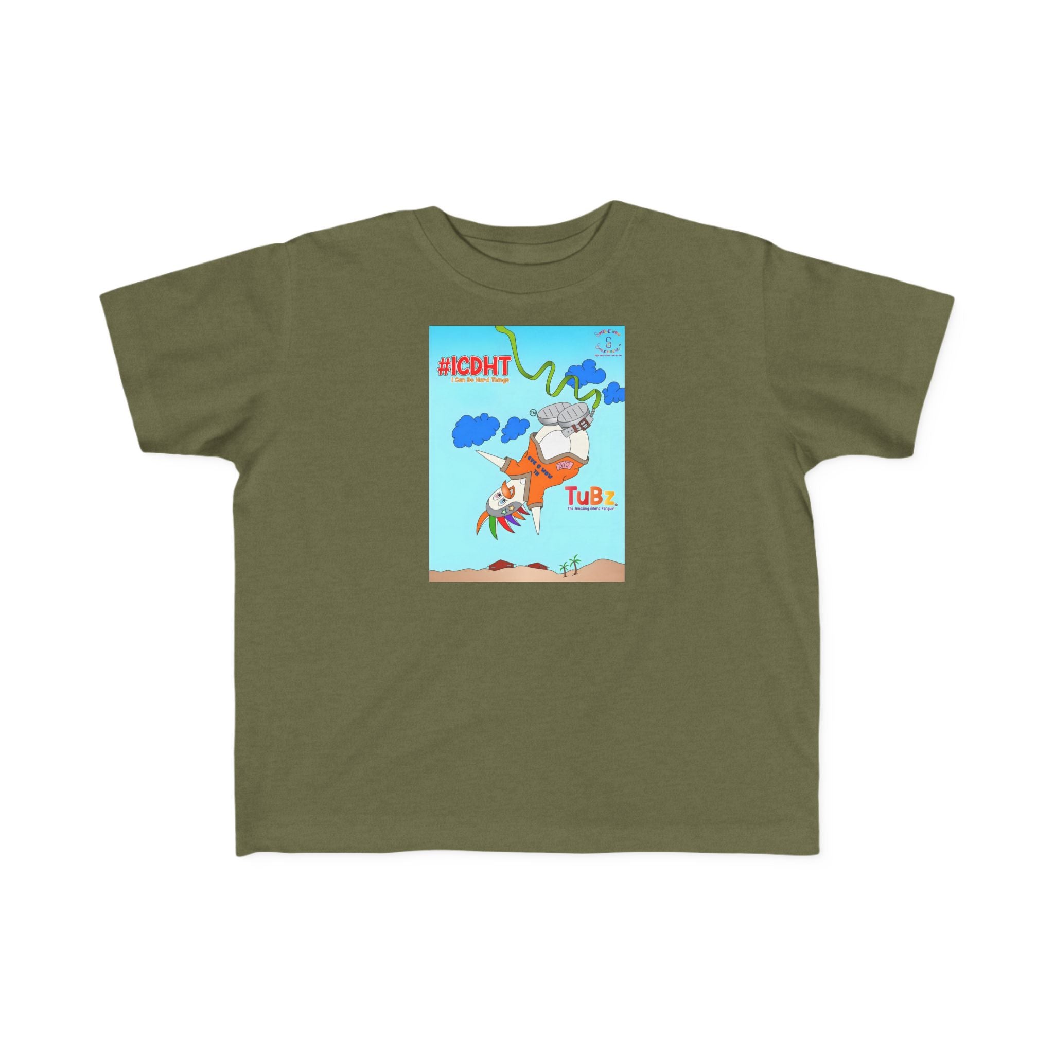 TuBz™ "I Can Do Hard Things" Toddler T-Shirt | Toddler's Fine Jersey Tee  - Positive Kids Graphic Tee