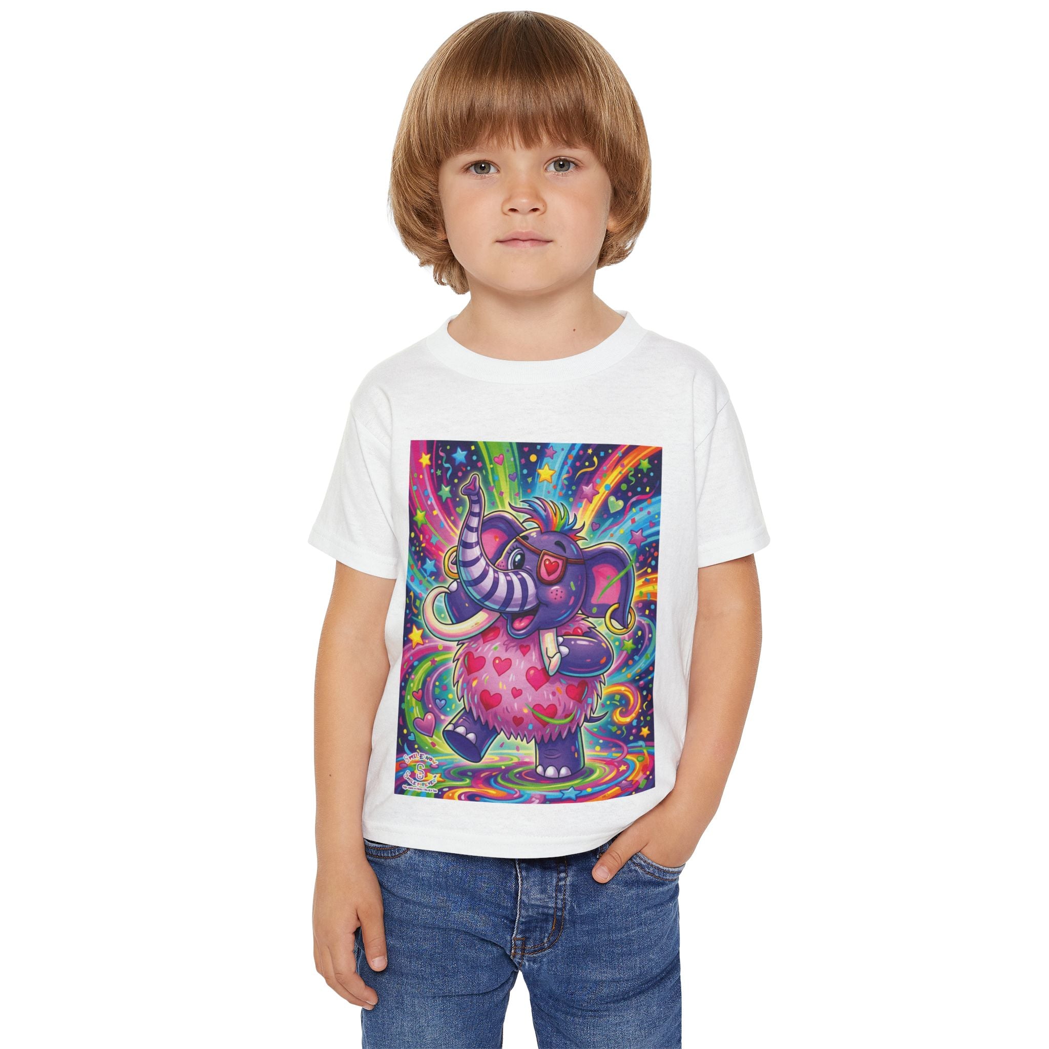 Piklez™ Heavy Cotton™ Toddler T-Shirt – "Born to Celebrate!" Graphic Shirt | Smile Universe Collection