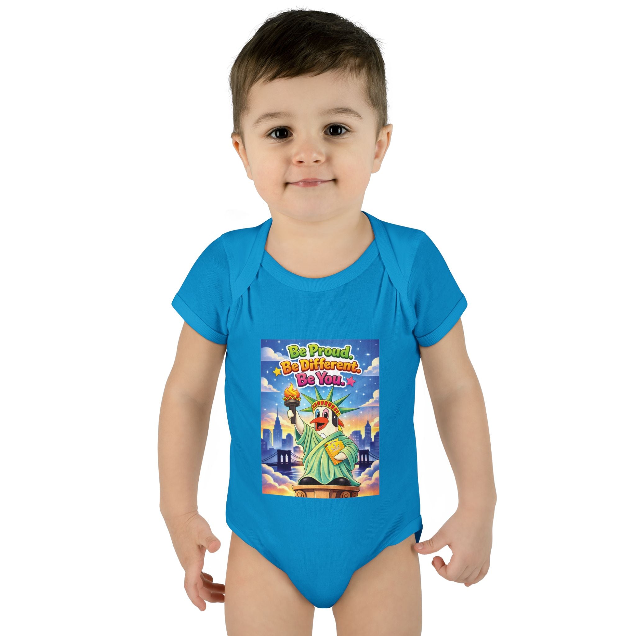 TuBz™ "Be Proud. Be Different. Be You." Infant Bodysuit - Inspirational Baby Onesie