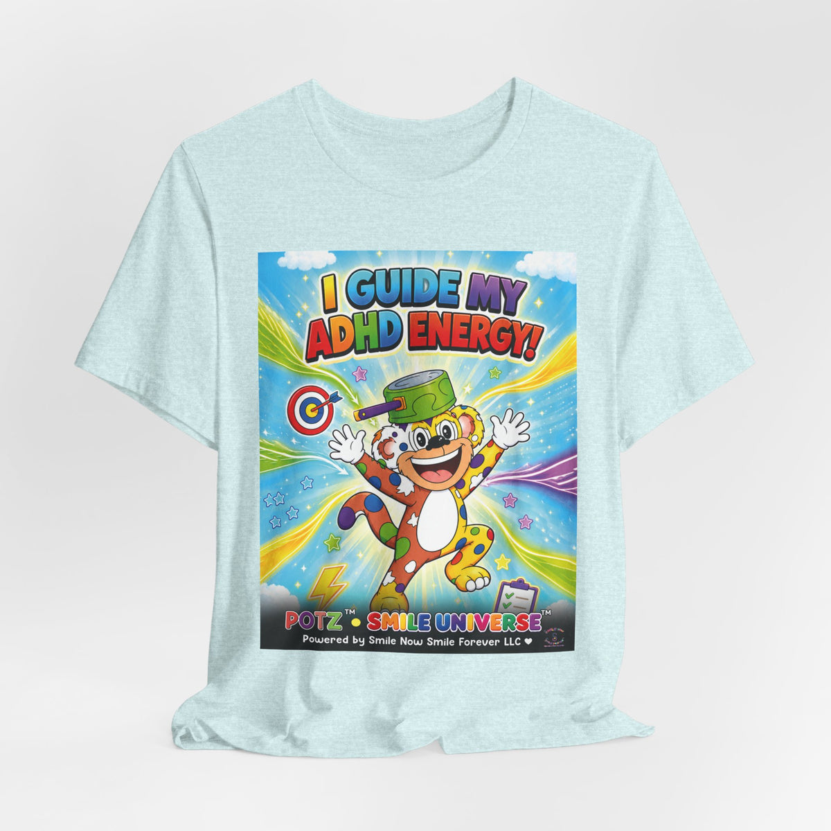 Potz™ Unisex Jersey Short Sleeve Tee – "I Guide My ADHD Energy!" Graphic Tee | Smile Universe Collection