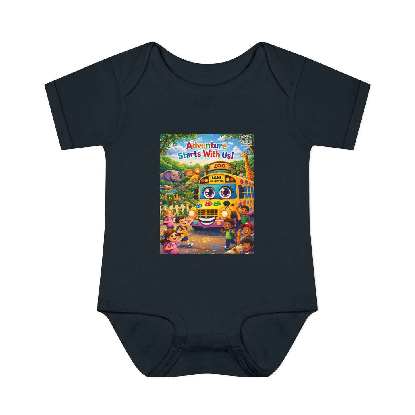 Lani™ Infant Baby Rib Bodysuit – "Adventure Starts With Us!" Graphic