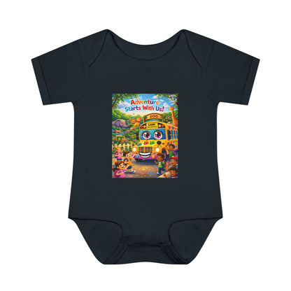 Lani™ Infant Baby Rib Bodysuit – "Adventure Starts With Us!" Graphic