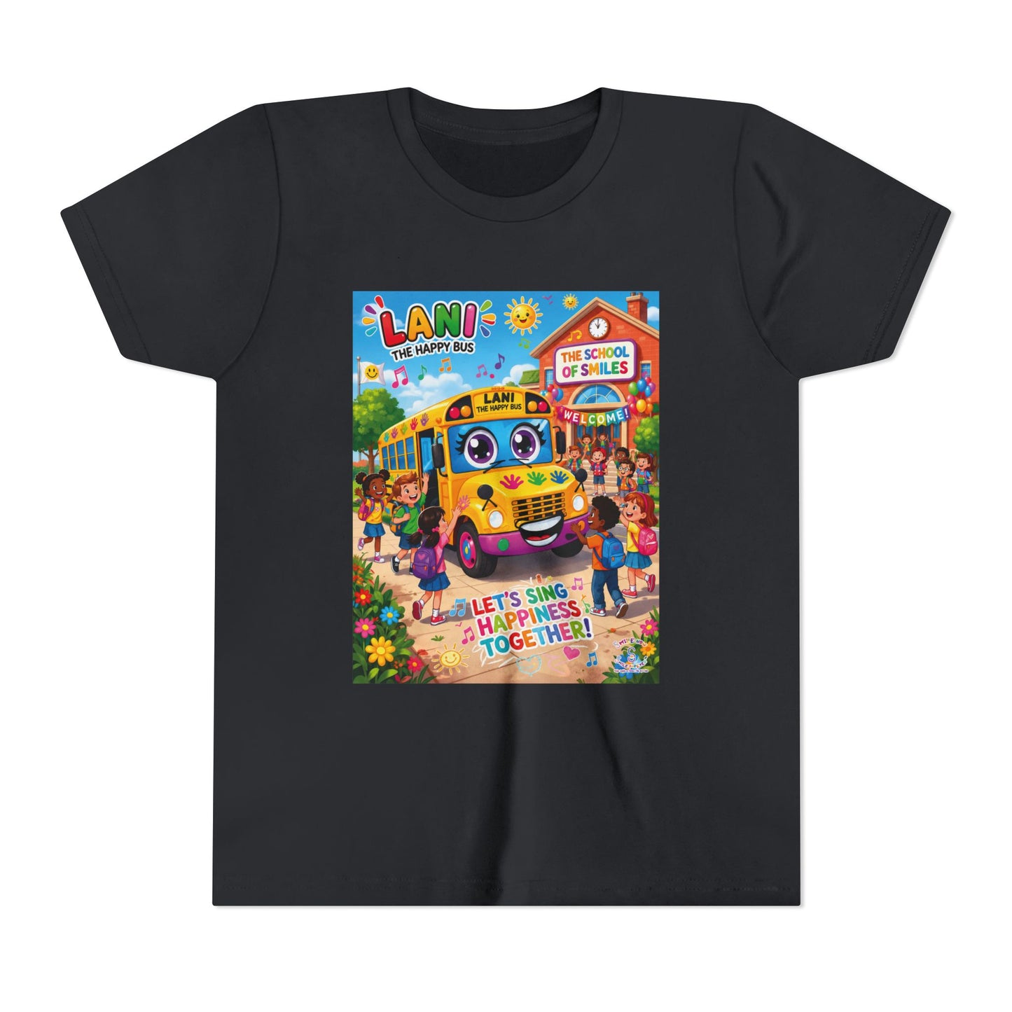 Lani™ Youth Short Sleeve Tee – "Let's Sing Happiness Together!" Graphic