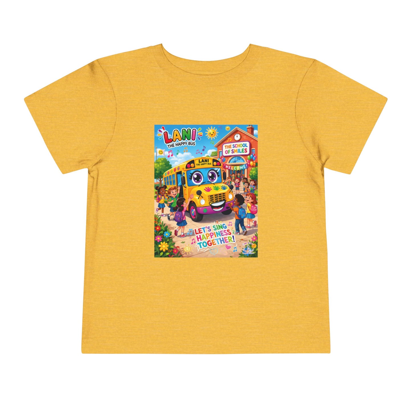 Lani™ Toddler Short Sleeve Tee – "Let's Sing Happiness Together!" Graphic