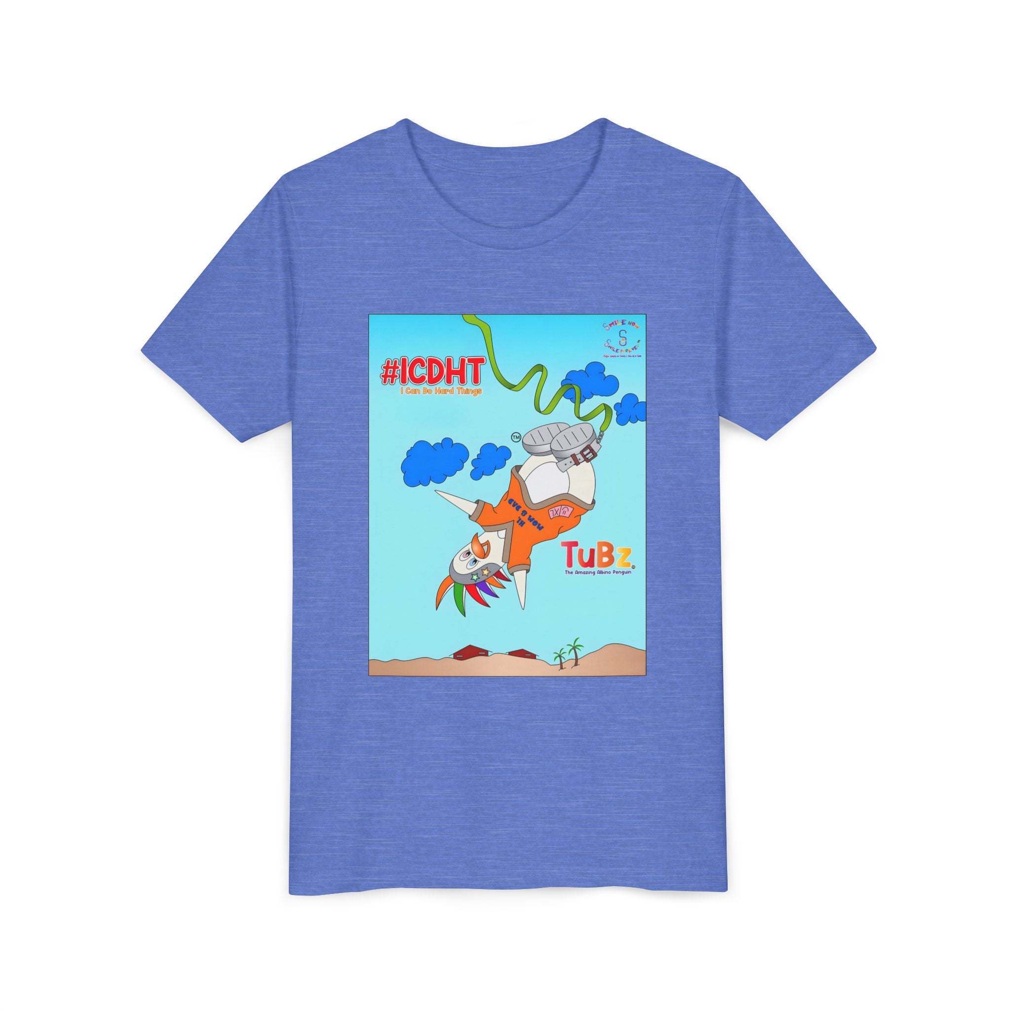 TuBz™ "I Can Do Hard Things" Youth T-Shirt - Motivational Kids Graphic Tee