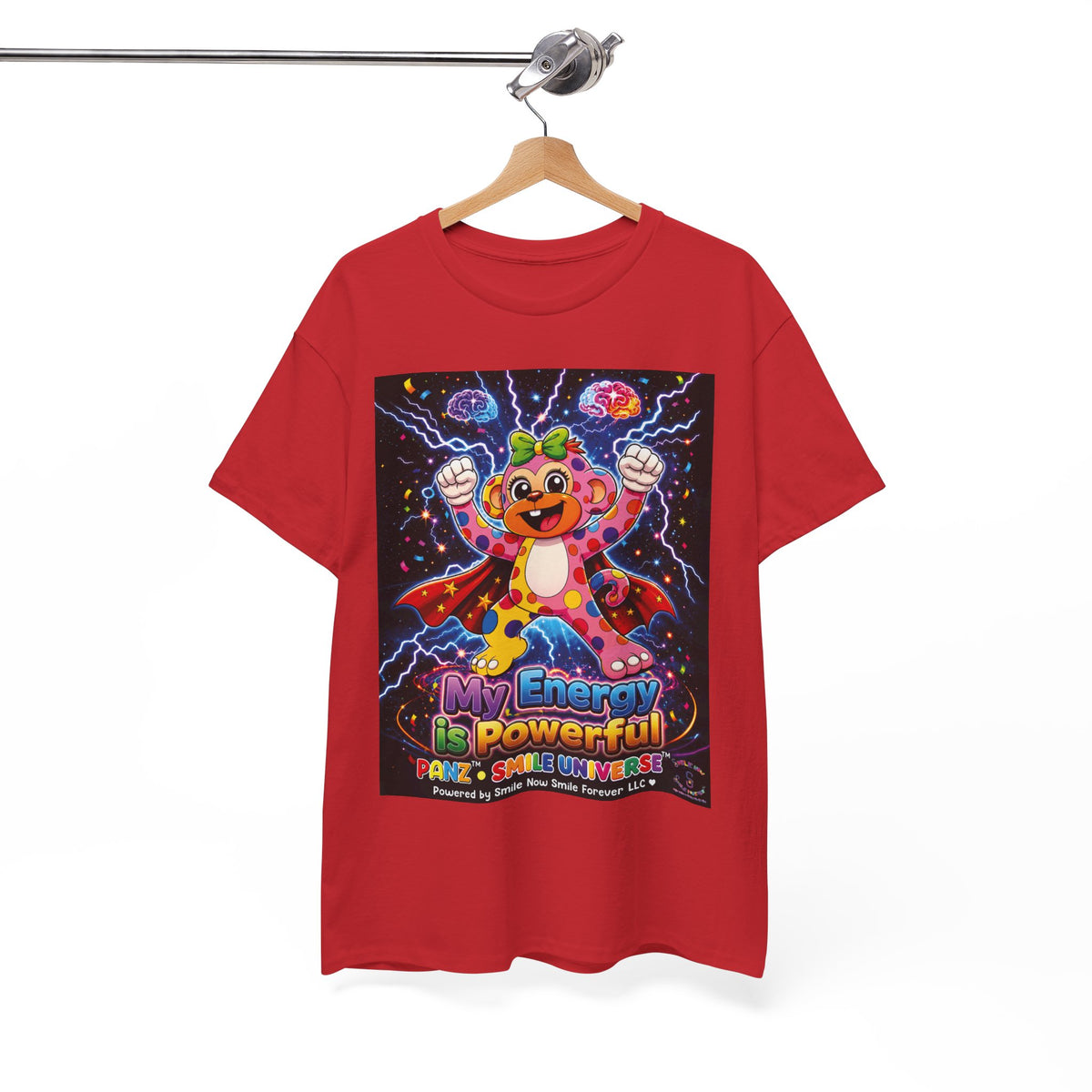 Panz™ Unisex Heavy Cotton™ Tee For Adult – "My Energy is Powerful" Graphic Tee | Smile Universe Collection
